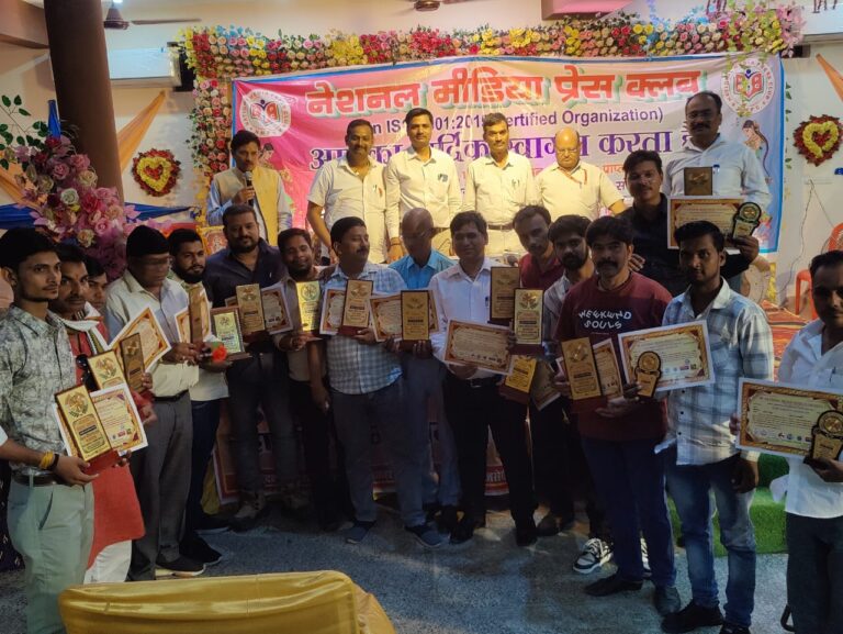 नेशनल मीडिया प्रेस क्लब द्वारा धूमधाम से मनाया गया “हिन्दी पत्रकारिता दिवस” पत्रकार हुवे सम्मानित